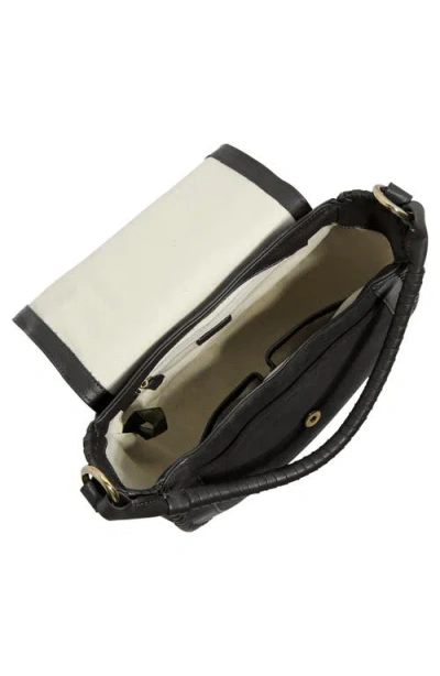 Aimee Willow Convertible Leather Shoulder Bag In Black