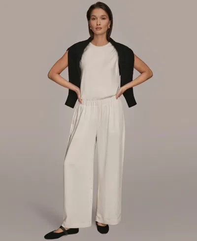 Donna Karan Weekend Women's Pull-on Relaxed Pants In White