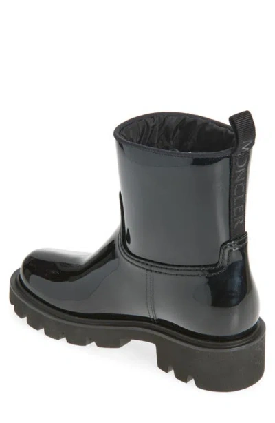 Moncler Kickstream Waterproof Rain Boot In Black