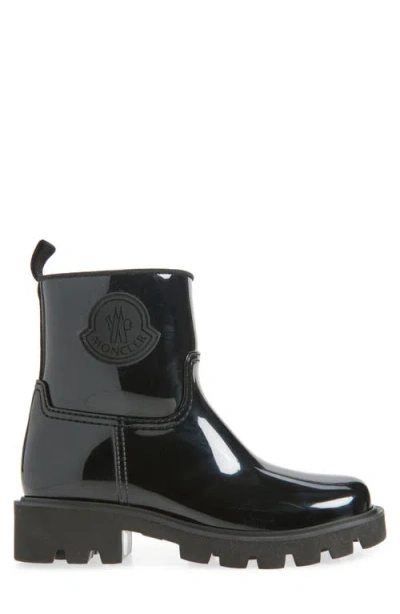 Moncler Kickstream Waterproof Rain Boot In Black