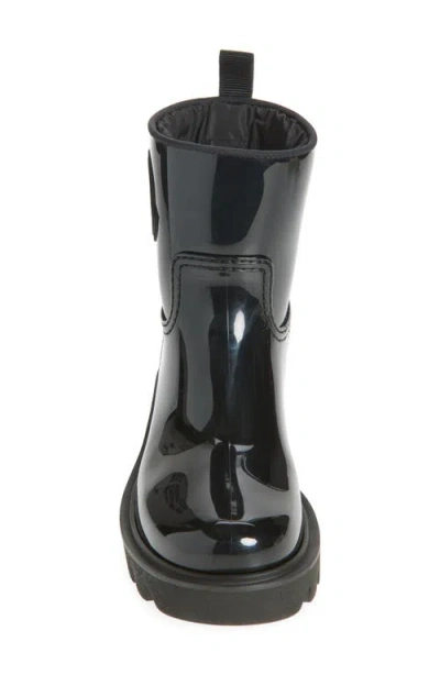 Moncler Kickstream Waterproof Rain Boot In Black