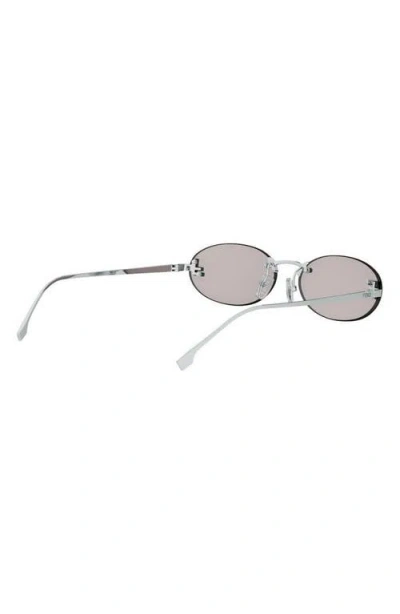 Fendi ' First 54mm Oval Sunglasses In Metallic