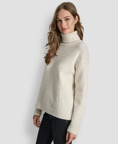 Dkny Jeans Petite Turtle Neck Sweater In Neutral