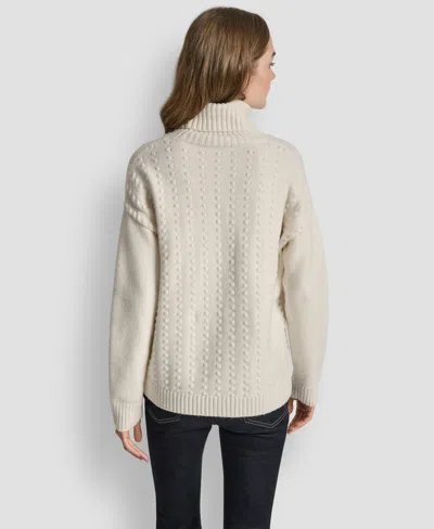 Dkny Jeans Petite Turtle Neck Sweater In Neutral