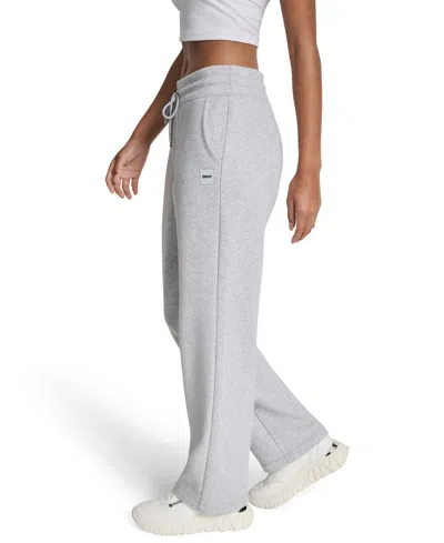 Dkny Sport Women's Tonal Logo Patch Relaxed Fit Track Pants In Gray