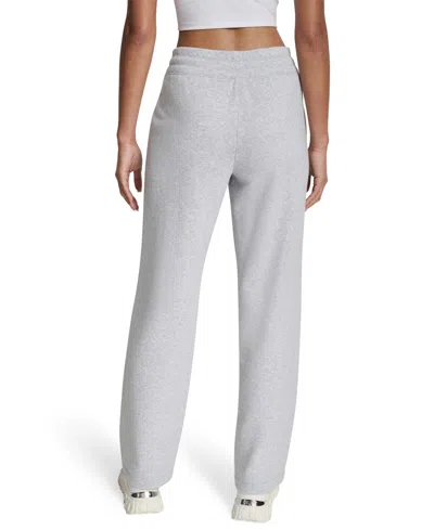 Dkny Sport Women's Tonal Logo Patch Relaxed Fit Track Pants In Gray