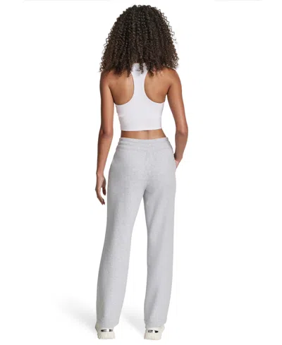 Dkny Sport Women's Tonal Logo Patch Relaxed Fit Track Pants In Gray