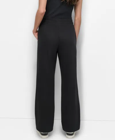 Dkny Sport Women's Tonal Logo Patch Relaxed Fit Track Pants In Black