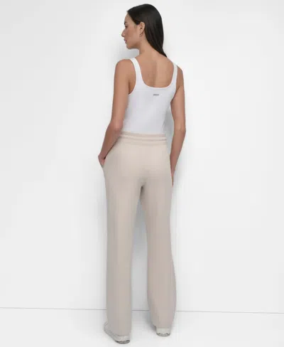 Dkny Sport Women's Tonal Logo Patch Relaxed Fit Track Pants In Brown