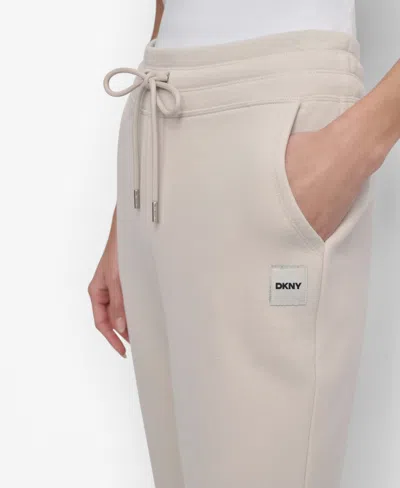 Dkny Sport Women's Tonal Logo Patch Relaxed Fit Track Pants In Brown