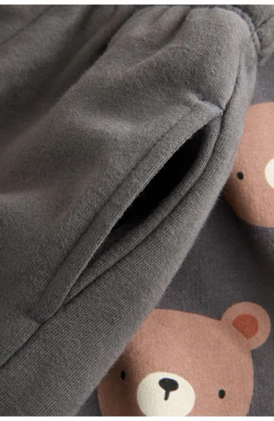 Next Bear Print Sweatshirt & Joggers Set In Gray