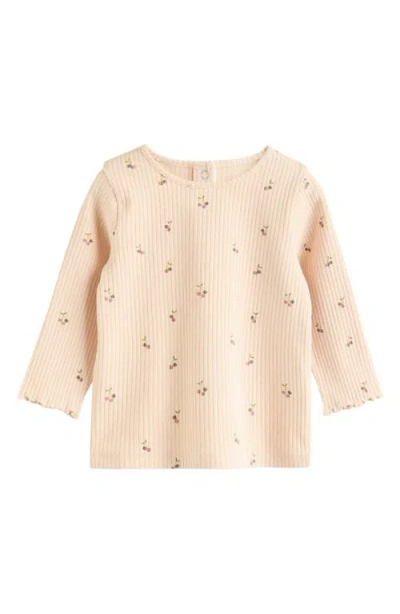 Next Kids' Ruffle Vest, Rib T-shirt & Leggings Set In Brown