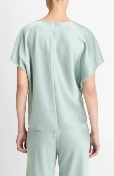 Vince Draped Dolman Sleeve Top In Green