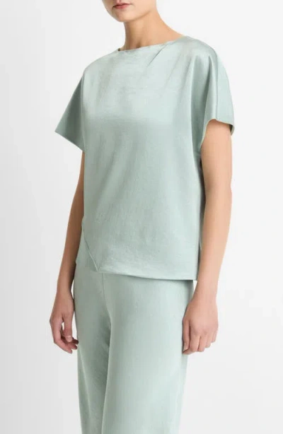 Vince Draped Dolman Sleeve Top In Green