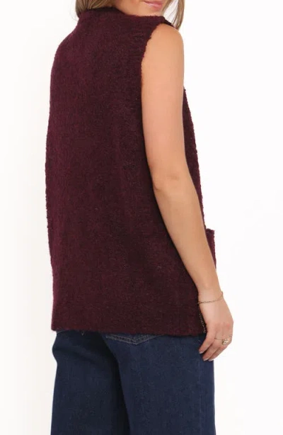 Petal And Pup Petal & Pup Avery Sweater Vest In Burgundy