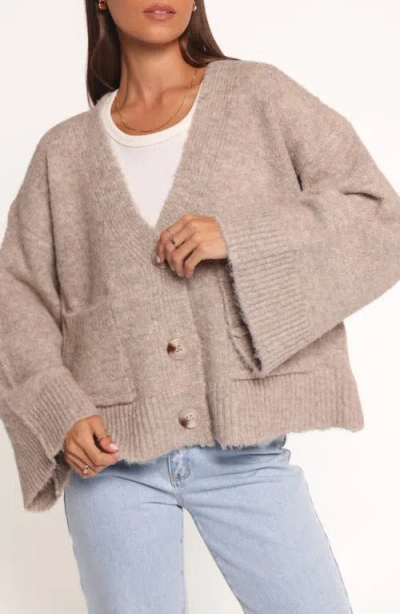 Petal And Pup Petal & Pup Fern Bell Sleeve Cardigan In Brown