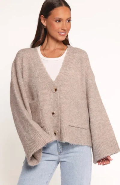 Petal And Pup Petal & Pup Fern Bell Sleeve Cardigan In Brown