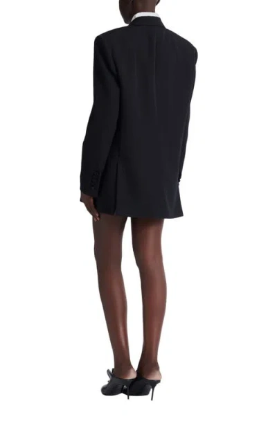 Balmain Grain-de-poudre Double-breasted Blazer In Blue