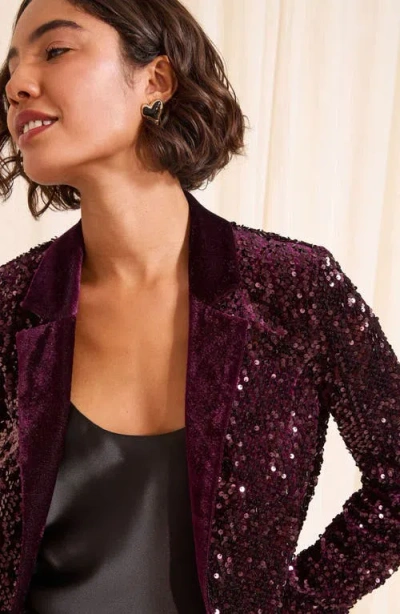 Friends Like These Sequin Blazer In Purple