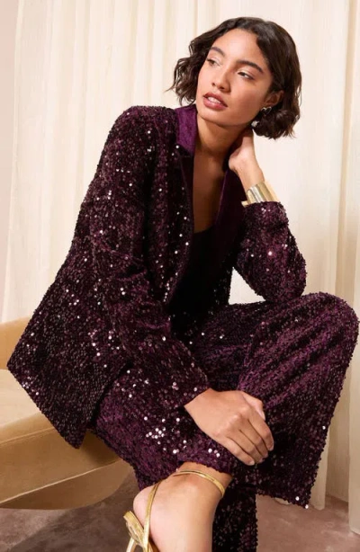 Friends Like These Sequin Blazer In Purple