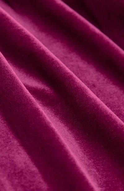 Next Square Neck Velvet Minidress In Pink