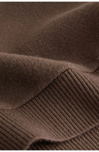 Next Knit Hoodie In Brown