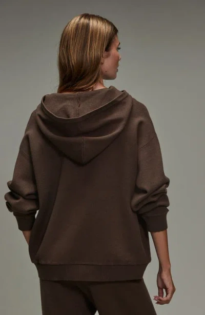 Next Knit Hoodie In Brown