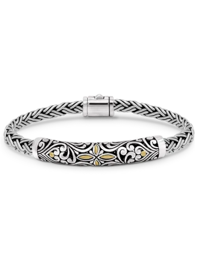 Devata Bali Filigree With Paddy Oval 5mm Chain Bracelet In Silver
