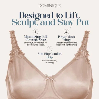 Dominique Intimates Mystique Seamles Minimizer Bra In Brown
