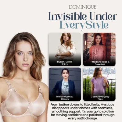 Dominique Intimates Mystique Seamles Minimizer Bra In Brown