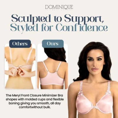 Dominique Intimates Meryl Front Closure Minimizer Racerback Bra In Pink