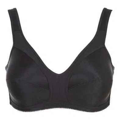 Dominique Intimates Isabella Everyday Wire Free Cotton Lined Bra In Black