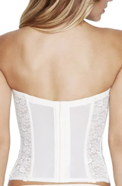 Dominique Intimates Colette Lace Low Back Convertible Corset Longline Bra In White