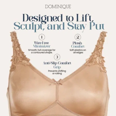Dominique Intimates Jillian Wire-free Seamless Minimizer Bra In Neutral