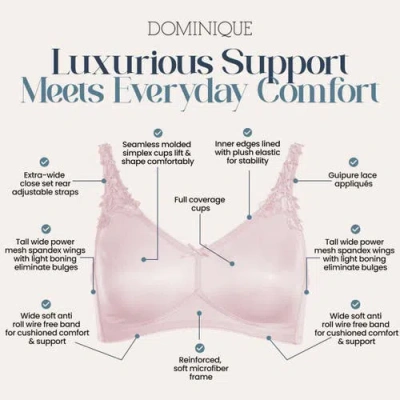 Dominique Intimates Jillian Wire-free Seamless Minimizer Bra In Pink