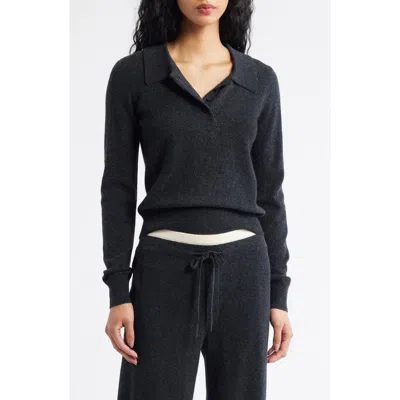 Artless Forever Tove Wool & Cashmere Polo Sweater In Gray