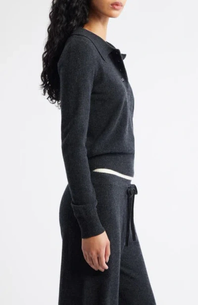 Artless Forever Tove Wool & Cashmere Polo Sweater In Gray