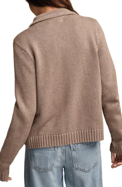 Lucky Brand Cotton Cardigan In Brown