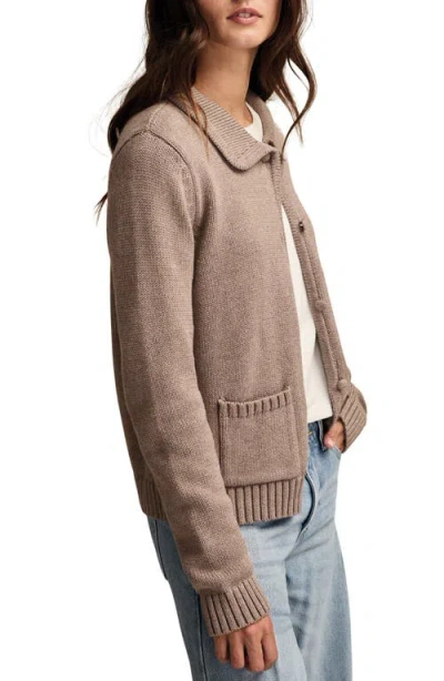 Lucky Brand Cotton Cardigan In Brown