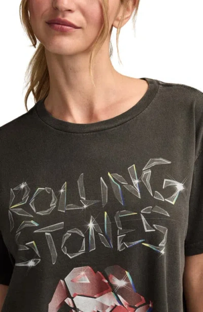 Lucky Brand Rolling Stones Graphic T-shirt In Black