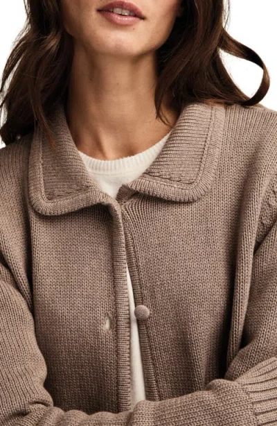 Lucky Brand Cotton Cardigan In Brown