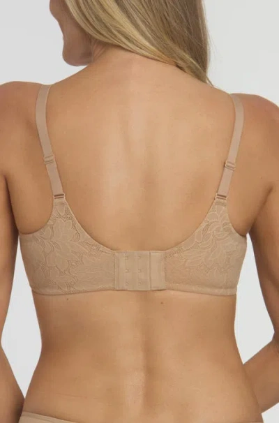 Dominique Intimates Jacqueline Seamless Jacquard Minimizer Bra In Brown