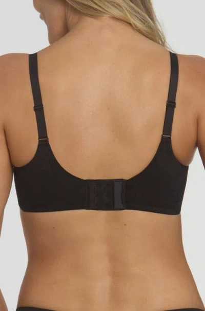 Dominique Intimates Jacqueline Seamless Jacquard Minimizer Bra In Black
