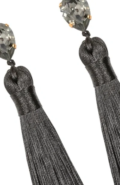 Jennifer Behr Francine Silk Tassel Drop Earrings In Gray
