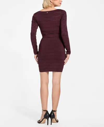 Guess Women's Long-sleeve Sheer Mix Bandage Leti Dress