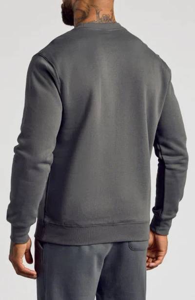 True Classic Fleece Crewneck Sweatshirt In Black