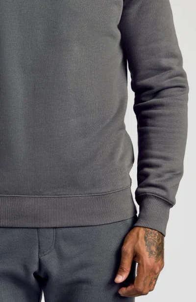 True Classic Fleece Crewneck Sweatshirt In Black