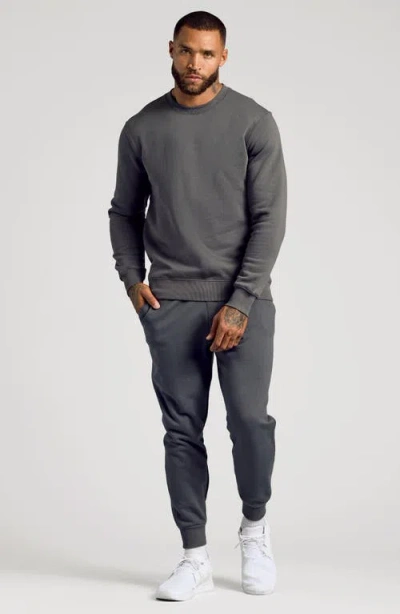 True Classic Fleece Crewneck Sweatshirt In Black