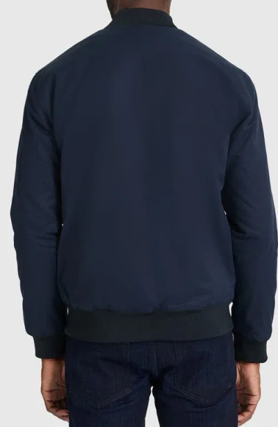 True Classic Water Resistant Cotton Blend Bomber Jacket In Blue