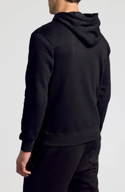 True Classic Fleece Pullover Hoodie In Black
